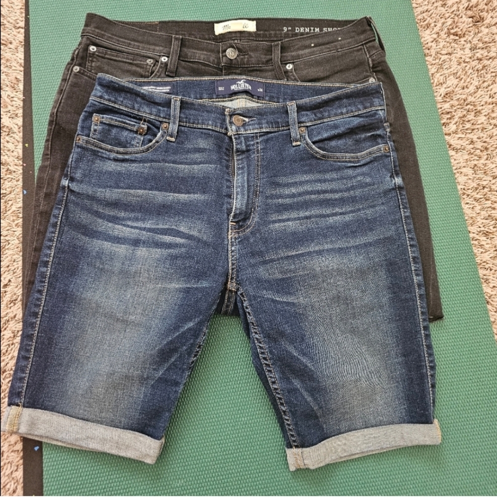 Bundle of 2 mens denim shorts Madewell and Hollister 34W